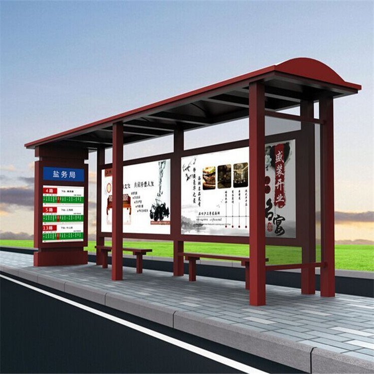定製仿古站牌 成開智能鄉鎮公交站臺，源頭工廠打造農村候車亭新典範